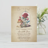 ヴィンテージ美しいとビーストフェアユタレ魔法バラ 招待状 (スタンド正面)