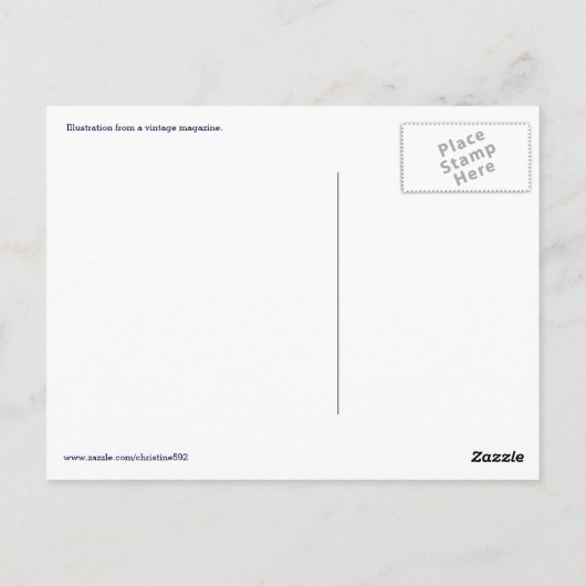 ヴィンテージ美しいとファッションアクセサリ ポストカード (裏面)