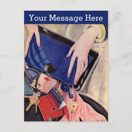 ヴィンテージ美しいとファッションアクセサリ ポストカード (正面)