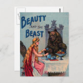 ヴィンテージ美しいと獣 ポストカード (正面/裏面)