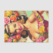 ヴィンテージ美しいのピン絵画アップ 薄葉紙 (正面)