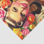 ヴィンテージ美しいのピン絵画アップ 薄葉紙 (詳細)