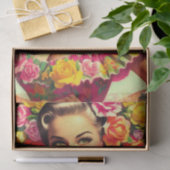 ヴィンテージ美しいのピン絵画アップ 薄葉紙 (ギフト)