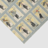 ヴィンテージ美しいの雪とクリスマスウィッシュ 薄葉紙 (詳細)