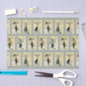 ヴィンテージ美しいの雪とクリスマスウィッシュ 薄葉紙 (クラフト)