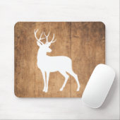 ヴィンテージ美しいウッド&ディアー マウスパッド (マウス)