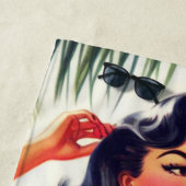 ヴィンテージ美しいサマーピンアップ ビーチタオル (インサイチュ)