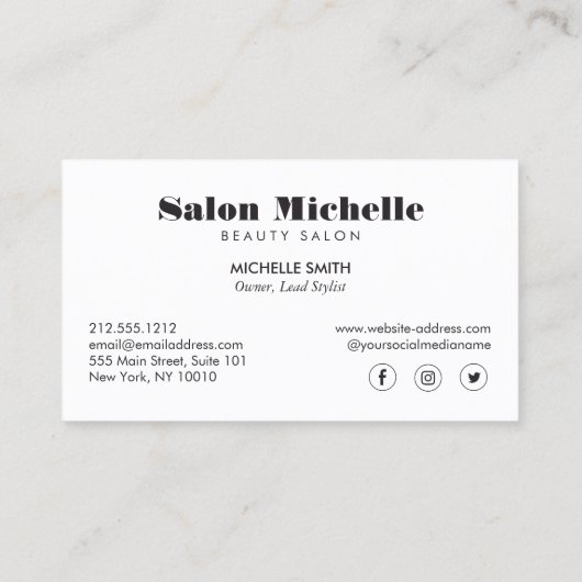 ヴィンテージ美しいサロンエステティシャン 名刺 (裏面)