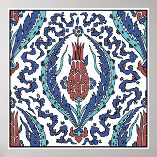 ヴィンテージ美しいトルコのチューリップのポスター ポスター