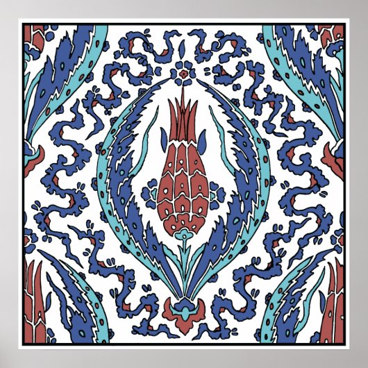 ヴィンテージ美しいトルコのチューリップのポスター ポスター (正面)