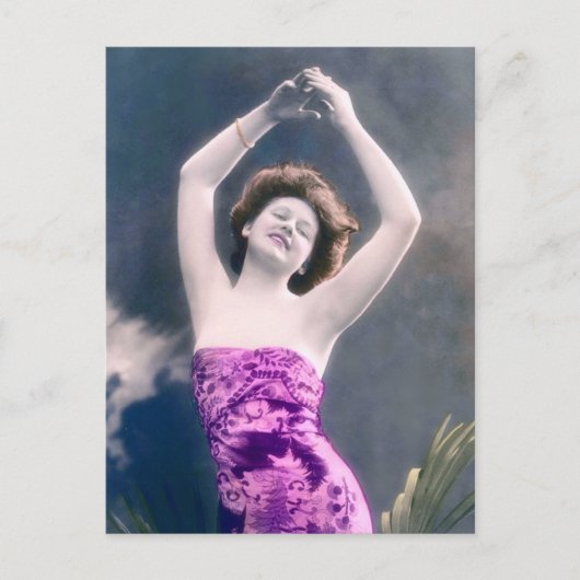 ヴィンテージ美しいハンズオーバー踊り ポストカード (正面)