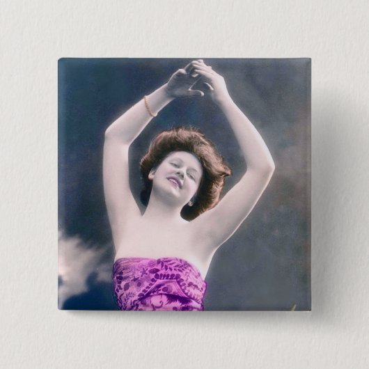 ヴィンテージ美しいハンズオーバー踊り 缶バッジ (正面)