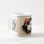 ヴィンテージ美しいパーラーヘアサロンスタイリスト化粧品 コーヒーマグカップ (正面左)