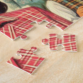 ヴィンテージ美しいファッション ジグソーパズル (側面)