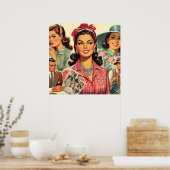 ヴィンテージ美しいファッション ポスター (キッチン)