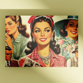 ヴィンテージ美しいファッション ポストカード