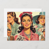 ヴィンテージ美しいファッション ポストカード (正面/裏面)