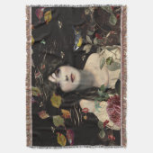 ヴィンテージ美しいフローラ スローブランケット (正面縦)