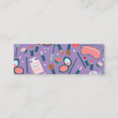 ヴィンテージ美しいメイクアップアーティストかわいいカラフルレトロ スキニー名刺 (正面)