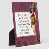 ヴィンテージ美しいワインおもしろい卓上 フォトプラーク (側面)