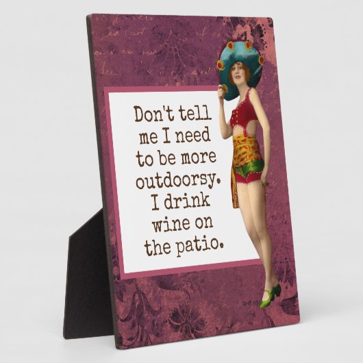 ヴィンテージ美しいワインおもしろい卓上 フォトプラーク (側面)