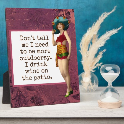 ヴィンテージ美しいワインおもしろい卓上 フォトプラーク (側面)