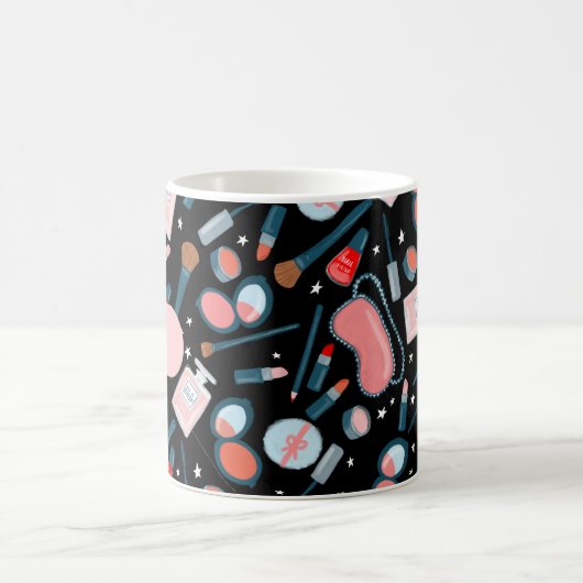 ヴィンテージ美しい化粧品化粧アーティストカスタム コーヒーマグカップ (中央)