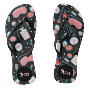 ヴィンテージ美しい化粧品花嫁カスタム嫁 ビーチサンダル