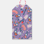 ヴィンテージ美しい化粧品花嫁ブライダルメイクアップ ギフトタグ (正面)