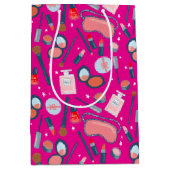 ヴィンテージ美しい化粧品花嫁ブライダルメイクアップ ミディアムペーパーバッグ (正面)