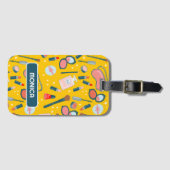 ヴィンテージ美しい化粧品花嫁メイクアップアーティスト ラゲッジタグ (正面横)