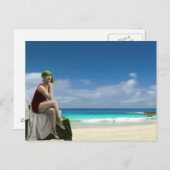 ヴィンテージ美しい及びビーチ ポストカード (正面/裏面)