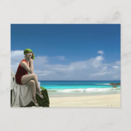 ヴィンテージ美しい及びビーチ ポストカード