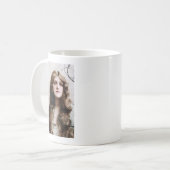 ヴィンテージ美しい女性コラージュ コーヒーマグカップ (正面左)