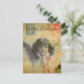 ヴィンテージ美しい小さな女の子エンジェルチャイルドフランスの ポストカード (スタンド正面)