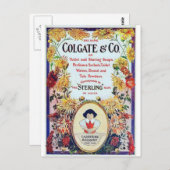 ヴィンテージ美しい広告はがき ポストカード (正面/裏面)