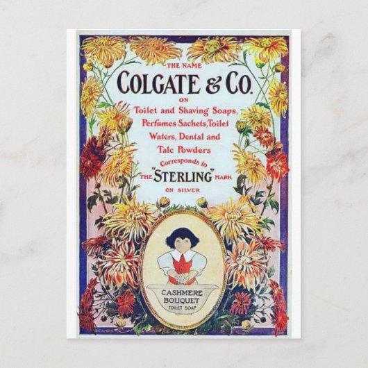 ヴィンテージ美しい広告はがき ポストカード (正面)