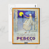 ヴィンテージ美しい広告はがき ポストカード (正面/裏面)