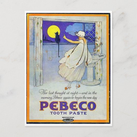 ヴィンテージ美しい広告はがき ポストカード (正面)