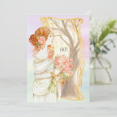 ヴィンテージ美しい招待状 招待状 (スタンド正面)