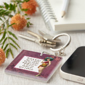 ヴィンテージ美しい飲用ワおもしろいイン キーホルダー (正面右)