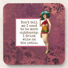 ヴィンテージ美しい飲用ワおもしろいイン コースター