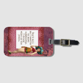 ヴィンテージ美しい飲用ワおもしろいイン ラゲッジタグ (正面横)