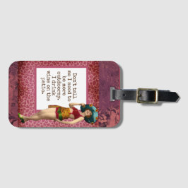 ヴィンテージ美しい飲用ワおもしろいイン ラゲッジタグ