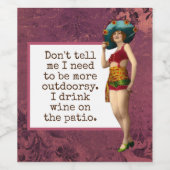 ヴィンテージ美しい飲用ワおもしろいイン ワインラベル (シングルラベル)