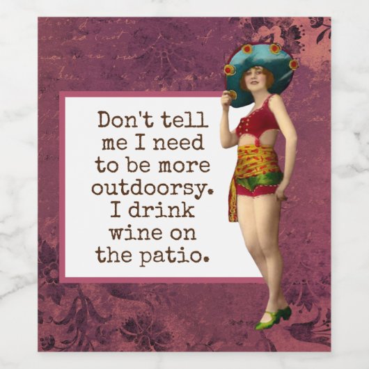 ヴィンテージ美しい飲用ワおもしろいイン ワインラベル (シングルラベル)