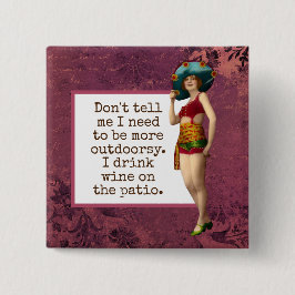 ヴィンテージ美しい飲用ワおもしろいイン 缶バッジ