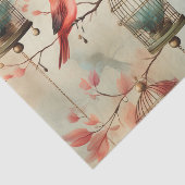 ヴィンテージ美しい鳥の切り離し 薄葉紙 (詳細)