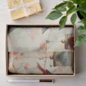 ヴィンテージ美しい鳥の切り離し 薄葉紙 (ギフト)