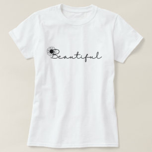 ヴィンテージ美しい黒ひまわり花フローラ Tシャツ